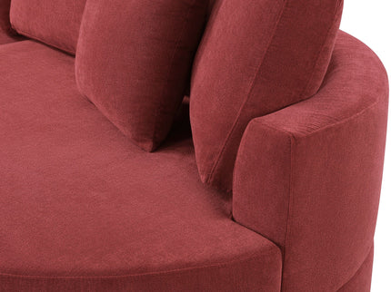 Modern 3 Seater Upholstered Sofa With Curved Design