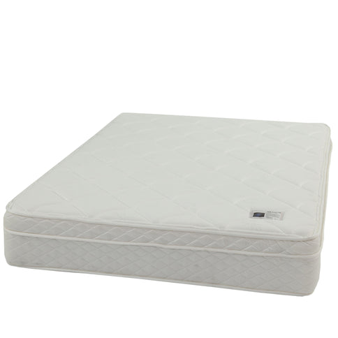 9" Size Bed Mattress With Bonnell Coil Inner Spring And 2.5" Euro Top Foam + Spring Material - White - Full