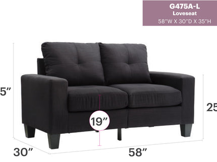 Newbury - Track Arm Loveseat For Cozy Spaces