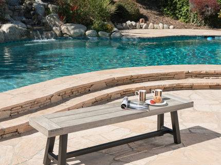 Tranquilizer - Outdoor Acacia Wood Bench With Slat Panel Design