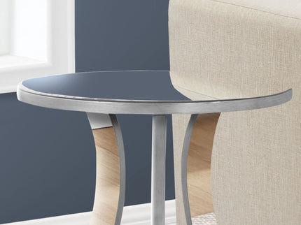 Accent Table, Side Mirror, Transitional - Silver