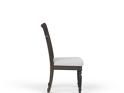 Upholstered Seat Ladderback Side Chair (Set of 2) - Coffee
