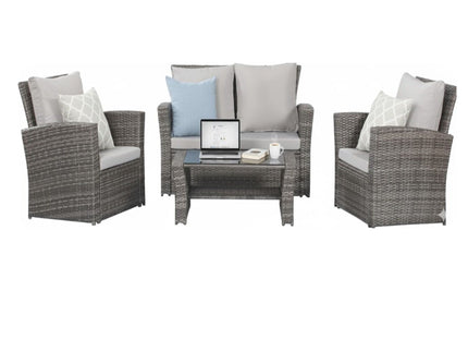 Modern Patio Set With Table And Cushions