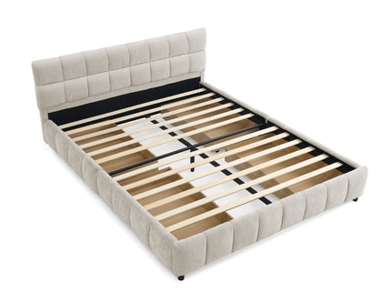 Modern Platform Bed Frame With Thick Fabric