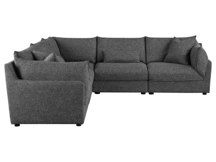Tomasina - Modular Sectional Sofa With Corner, Armless Chairs And Armchairs - Black
