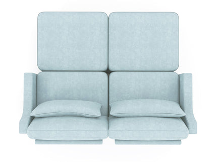 Stylish Sofa With Ottoman And Lumbar Pillows, Ergonomic Design