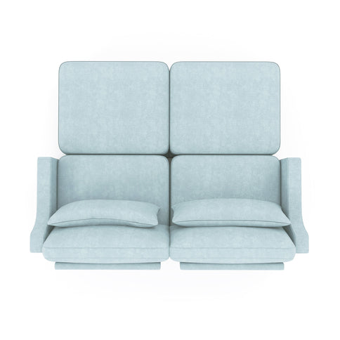 Stylish Sofa With Ottoman And Lumbar Pillows, Ergonomic Design