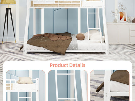 Twin Over Full Bunk Bed - White