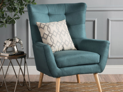 Club Chair With Rubberwood Legs