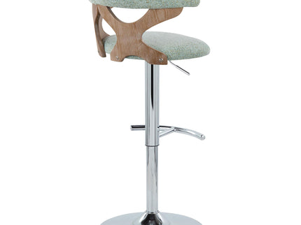 Gardenia - Contemporary Adjustable Barstool With Swivel / Rounded T Footrest (Set of 2)
