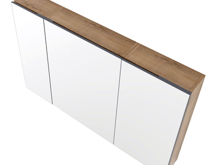 Wall Mounted Bathroom Cabinet With Adjustable Shelves Storage Cabinet - Imitative Oak