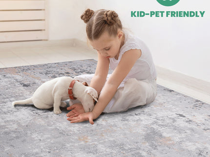 Marfi - 5' X 7' Abstract Area Rug - Gray Multi