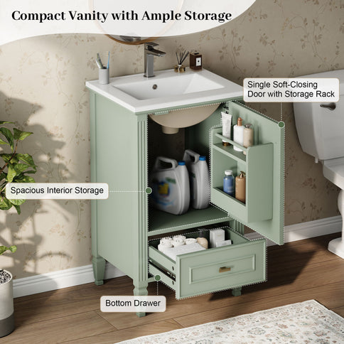 Retro Bathroom Vanity With Sink