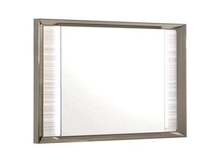 Star - Mirror With Built In LED And Frame - White