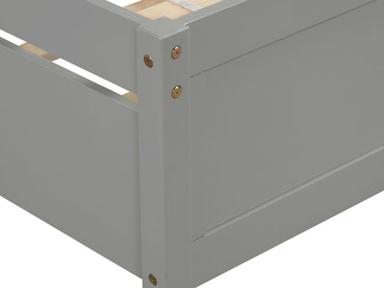 Platform Bed Wood Bed Frame With Trundle