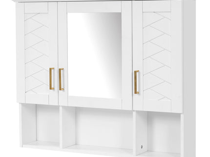 Modern Wall Mounted Medicine Cabinet With Adjustable Shelves, Soft Close Doors, High Define Mirror