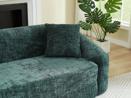 Curved Convertible Sofa, 2 In 1 Fold Out Bed With Pull Out Base And Deep Seat