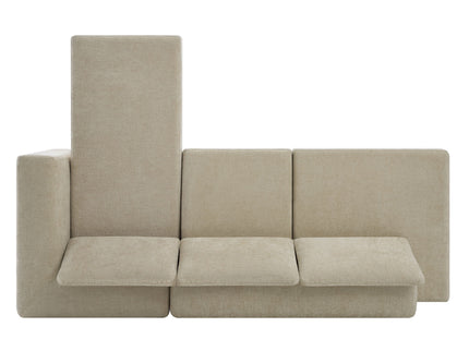 L-Shaped Modular Sofa With Double Layer Cushion