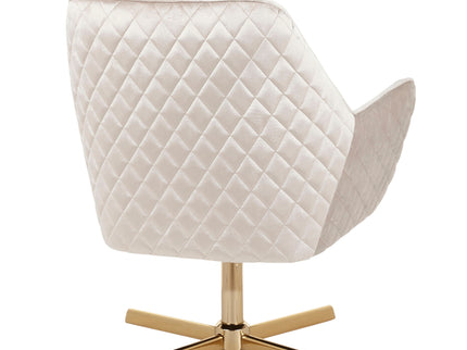 Diana - Contemporary Lounge Chair - Gold / Cream