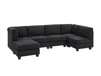 Upholstered Modular Sectional - Black
