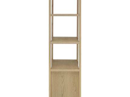 Susac - 3 Shelf Media Tower With Tall Pier Cabinet - Light Oak