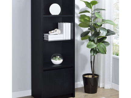 Sloat - 3 Shelf Media Tower With Cabinet Storage - Black
