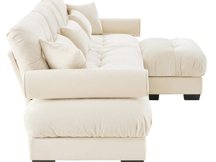Super Comfort Oversized Modular Sectional Sofa With Movable Ottoman