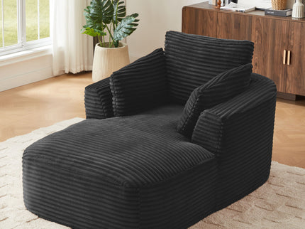 Oversized Chaise Lounge Chair Indoor - Black