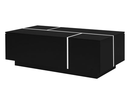 Extendable Coffee Table With 2 Hidden Storage Space And 2 Drawers For Living Room
