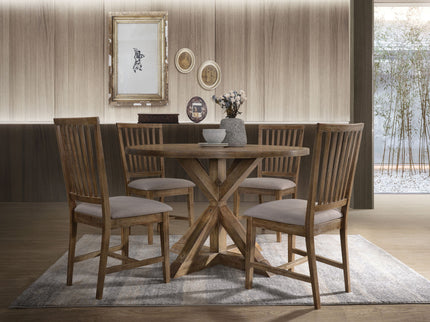 Wallace II - 5 Pieces Dining Room Set - Oak