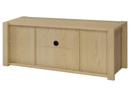 Susac - 3 Piece Entertainment Center With TV Stand And Media Towers - Light Oak