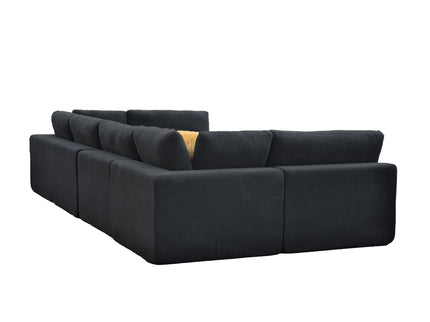 Custom Configuration Modular Sectional With Toss Pillows