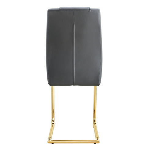 Modern Legged Upholstered Dining Chairs (Set of 4) Artificial For Kitchen And Office - Gray