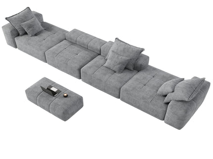 Modern Oversized, Modular Sectional Sofa With Pillows