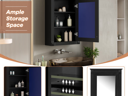 Wall Mounted Bathroom Storage Medicine Cabinet For Over Toilet With Mirror