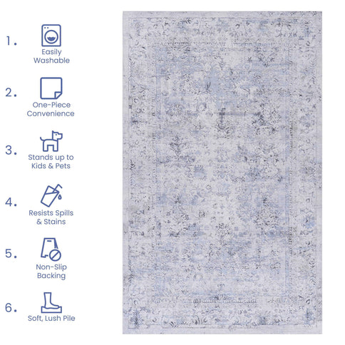 Maval - Area Rug, Washable