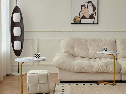 C-Shaped Side Table, Small Sofa Table For Cough, Bedroom