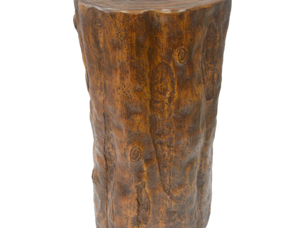 Tree Stump Side Table, Indoor / Outdoor Use - Antique Brown