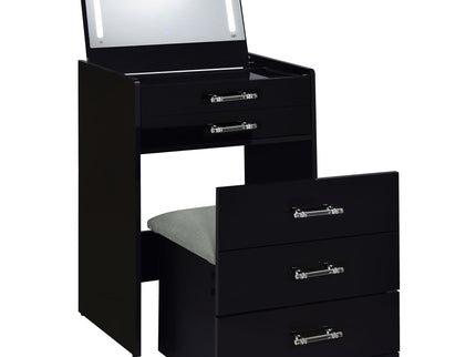 Ayuba - 3 Drawer Makeup Vanity Table With Mirror And Stool