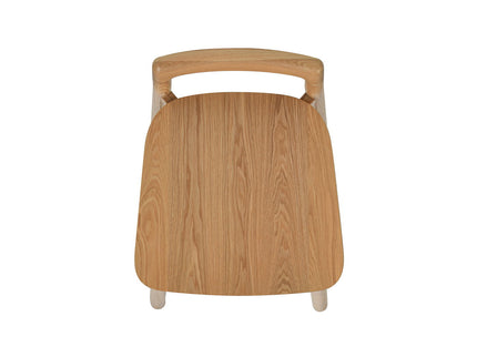 Sven - Modern Minimalist Low Back Counter Stool - Natural Blonde Ash
