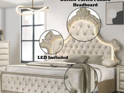 Lucienne - Bed With LED Lighting