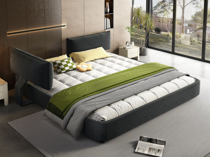 Cloud Bed Frame With Oversized Padded Movable Headboard