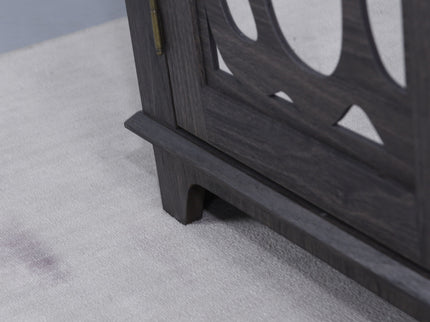 Modern Sideboard Buffet With 4 Mirrored Doors, Adjustable Shelves