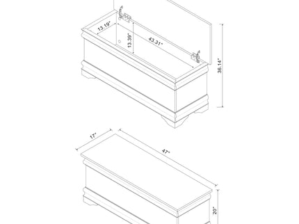 Chest With Curved Moldings And Bracket Feet - Brown