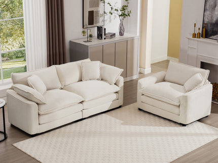 Elegant Oversized Sectional Sofa Set With Deep Seats And Flexible Layout