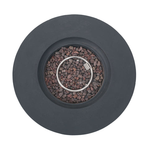 Modern Lightweight Concrete Outdoor Circular Fire Pit 50, 000 Btu
