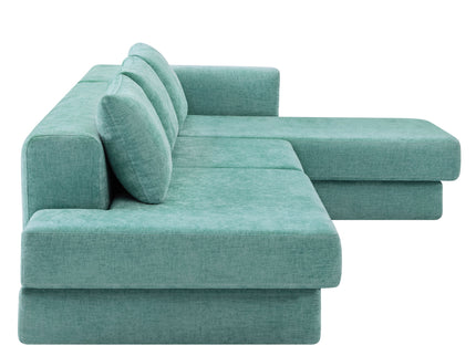 L-Shaped Modular Sofa With Double Layer Cushion