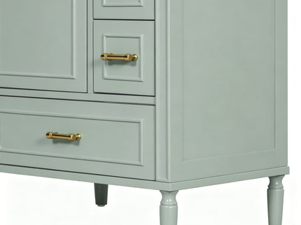 Modern Bathroom Vanity With Sink, Soft Close Doors, 3 Drawers