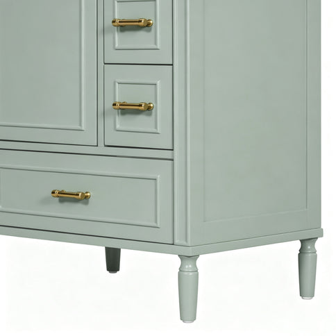 Modern Bathroom Vanity With Sink, Soft Close Doors, 3 Drawers