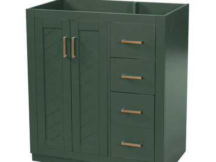 Retro Style Bathroom Vanity With 3 Drawers & Soft-Closing Doors